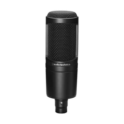 Audio-Technica AT2020 Cardioid Condenser Studio Microphone, XLR, Black