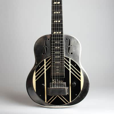 National Silvo Lap Steel Electric Guitar (1938), ser. #C-1296, original black hard shell case. image 1