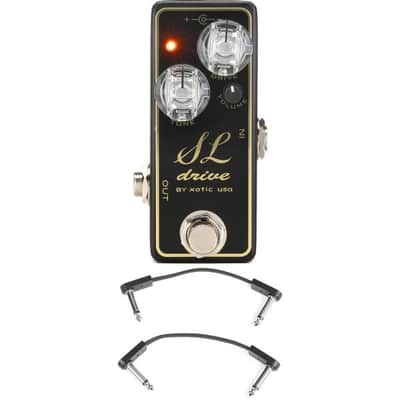 Xotic SL Drive Mini Overdrive Pedal with 3 Patch Cables image 2