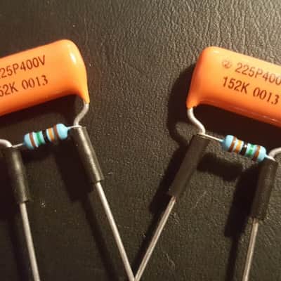 2x Sprague Orange Drop Treble Bleed Kits Mod .0015uf 150k - Strat, Tele, others image 1