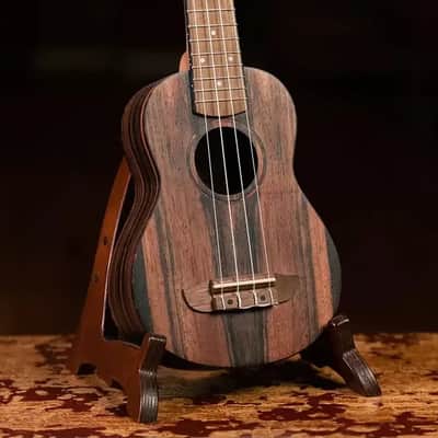 Ortega Guitars RUEB-SO Ebony Series Soprano Ukulele Ebony top, back & sides Open Pore Finish with Free Deluxe Gig Bag image 6
