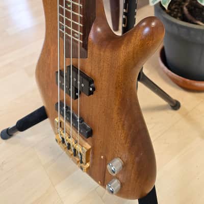 1995 Ibanez SR1000 Custom PJ Precision Jazz Bass Häussel and Lollar Custom Pickups MIJ FujiGen Wenge Bubinga Neck Stained Oil Natural Mahogany Japanese Japan Prestige SDGR Soundgear SR 1000 Bass Guitar image 12