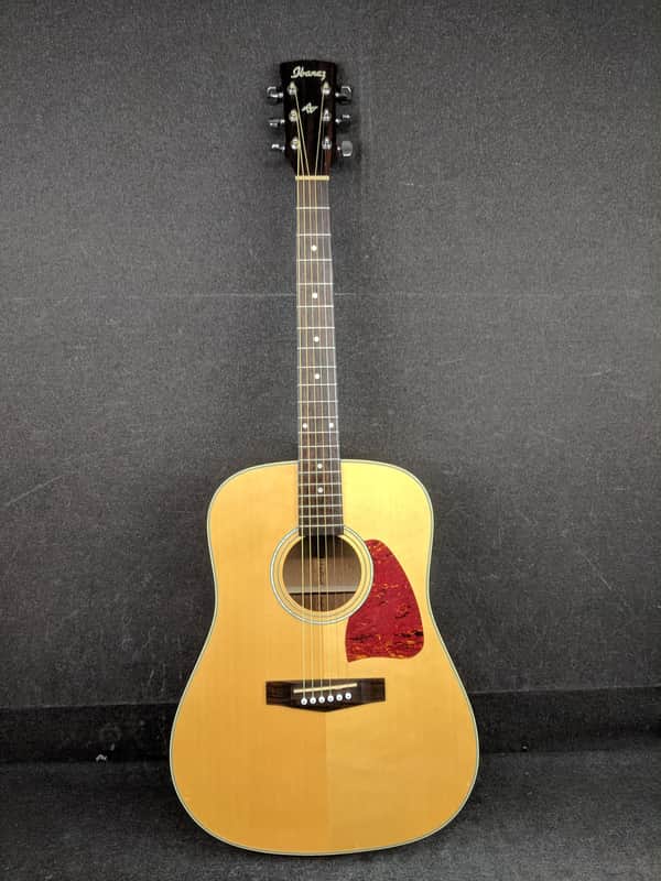 Ibanez Artwood AW12-NT Acoustic Guitar Natural Finish Solid Top Dreadnought image 1