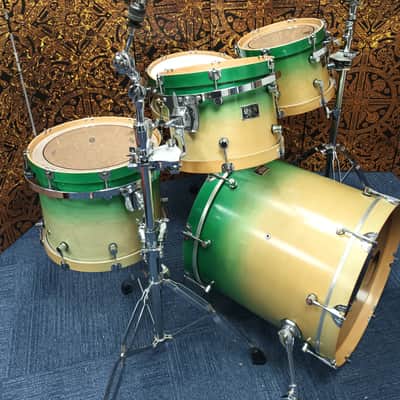 Spaun USA Custom Maple Shell Pack in Green Fade – 20″,10″,12″,15″ & 13″SN image 14