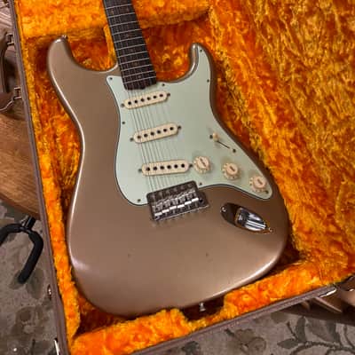 2017 Fender Custom Shop NAMM LTD Vintage Custom '59 Stratocaster Reissue Relic Faded/Aged Shoreline Gold image 1