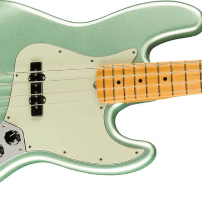 Fender American Professional II Jazz Bass, Maple Fingerboard, Mystic Surf Green w/ Case image 3