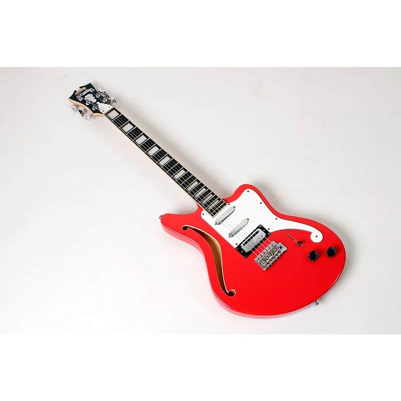 D'Angelico Premier Series Bedford SH Limited-Edition Electric Guitar with Tremolo Regular Fiesta Red image 1