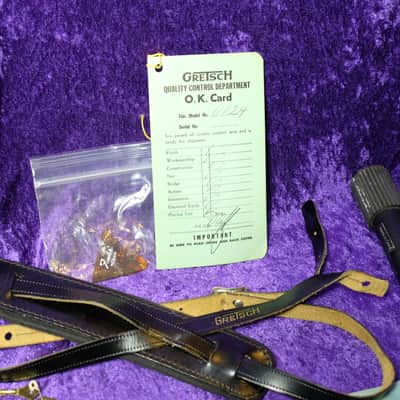 Rare Condition Gretsch 6124 Single Anniversary 1963 Shaded Golden Electric Guitar Hollowbody Sunburst Case Candy OHSC image 15