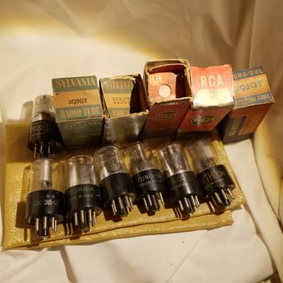 RCA etc. Pair (2) 3Q5 tNOS AT1000 TESTED Vacuum Tubes Beam Power VT221 JAN-CRC-3Q5 3Q5GT/G 1940-1959 image 1