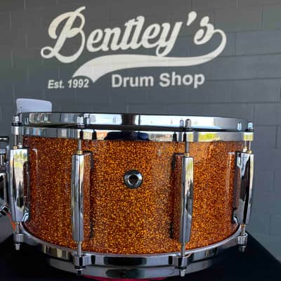 ~NEW~ Pearl MM6C1465S/C830 Masters Maple 6.5x14 Snare Drum in Autumn Fire Sparkle Lacquer w/ Die-Cast Hoops image 5