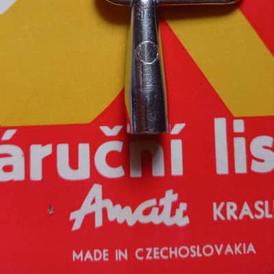 Amati Kraslice  Drum key rare  70s-80s  - Chrome image 2