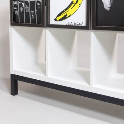 2 pcs IKEA Kallax Shelf Black Brown LP Art Frame Door for Vinyl Record Storage Cabinet / Cube Hack Custom Picture Album NowPlaying Music 33rpm 12" Clear Box Freaks Cover Jacket Decor Stand Display Ideas Mint Analog Disc Case Audio Unit Wood furniture Dj image 2