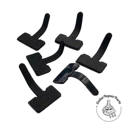 Fishman Self-stick Wiring Clips for Acoustic Guitar Pickup Wiring Harness (6 pcs) - Black image 1