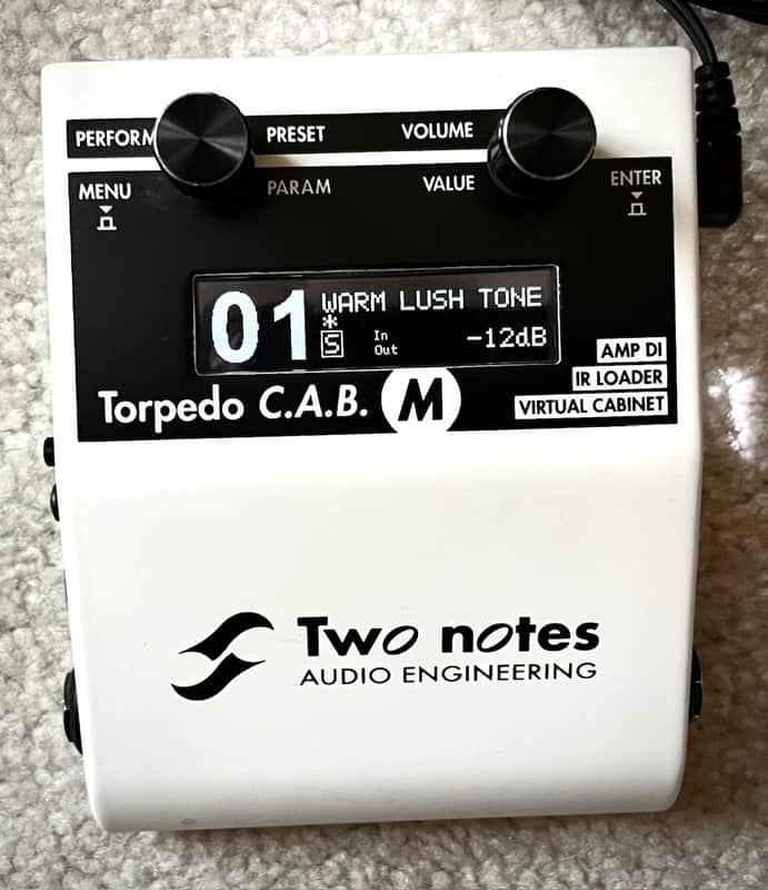 Two Notes Torpedo C.A.B. M Speaker Simulator / Amp DI 2019 Used Mint - White w/original box, power supply, cable, etc. image 1