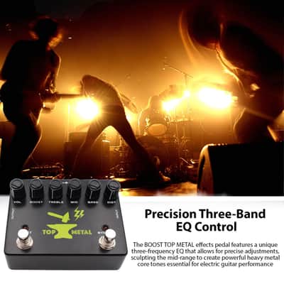 MOSKY TOP METAL Heavy Metal Boost Guitar Pedal Effect Stomp-box 3 Band EQ Control image 10