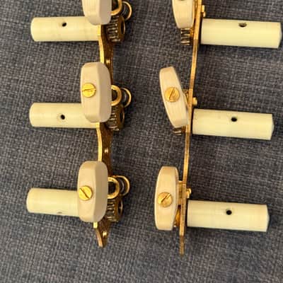 Ullsperger/Hopf Landstorfer Hauser Style Classical Guitar Tuning Machines, Vintage Tuners - Gold, Ivory image 5