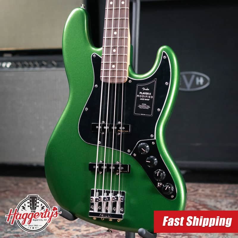 Fender Player II Modified Active Jazz Bass - Harvest Green Metallic with Gig Bag image 1