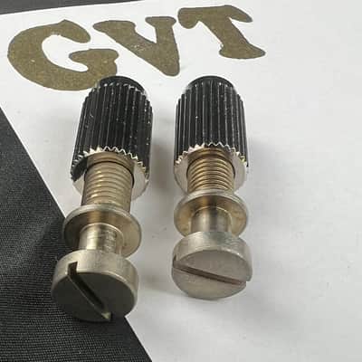 Faber  Aged Vintage style tailpiece studs, gloss nickel, INCH set with anchor   Germany steel pure SET image 2