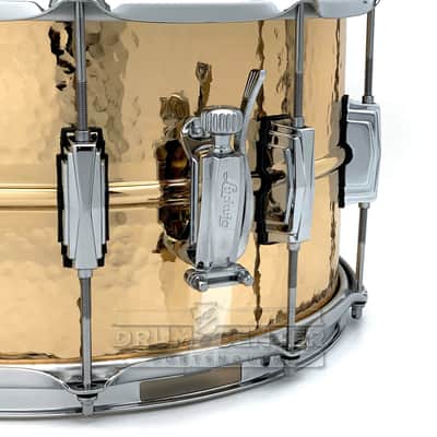 Ludwig LB508K Supraphonic Bronze Snare Drum 14x8 Hammered image 2