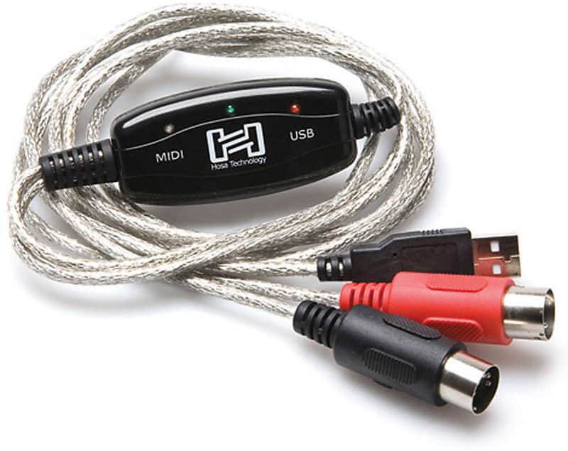 HOSA - USM-422 - TRACKLINK MIDI to USB Interface - MIDI I/O to USB Type A - 6 ft image 1