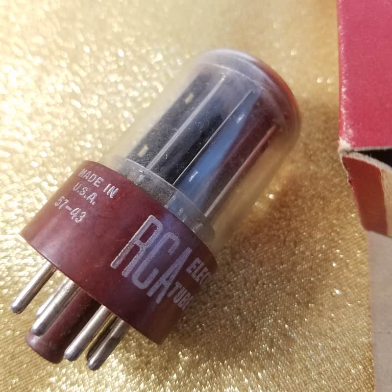 RCA 5692 AT1000 TESTED Vacuum Tube Special Red base premium like 6SN7 dual triode 1950-1956 image 1