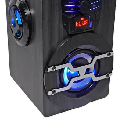 Technical Pro WASP420 Rechargeable Bluetooth Karaoke Machine System w/LED's+Mic image 2
