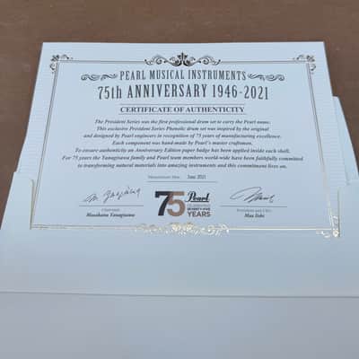 Pearl President Series 75th Anniversary 22" x 18" Bass Drum White Oyster Pearl PSP923XP/C #452 Brand New image 14