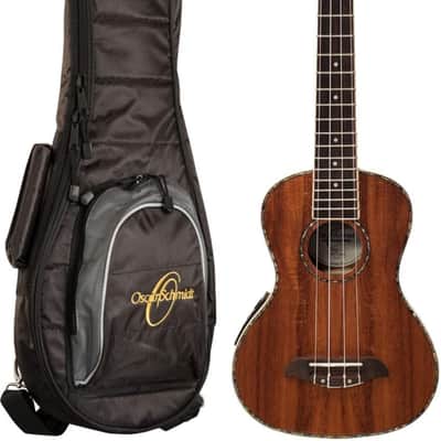 Oscar Schmidt OU5EK Koa Top Wood Concert Size 4-String Ukulele w/Gig Bag image 1