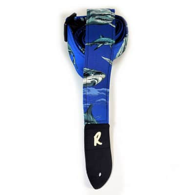 Shark Guitar Strap - Great White Shark Guitar Strap- Acoustic, Electric, or Bass- Handcrafted and D image 3