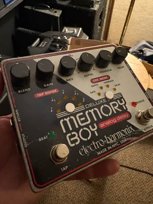 Electro-Harmonix Deluxe Memory Boy Tap Tempo Analog Delay 2010 - Present Black / White / Red image 1