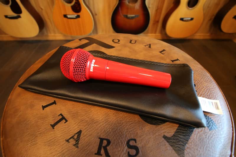 Shure SM58 Handheld Cardioid Dynamic Microphone - All Red Custom image 1