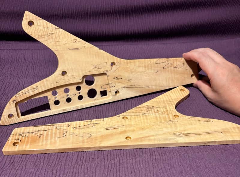 Moog Sub Phatty & Little Phatty or Stage2 replacement side panels. "Aqua Timber Chestnut2A" Polyester gloss finish. image 1
