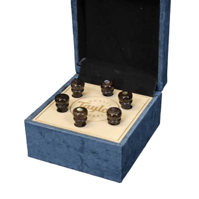Taylor Water Buffalo Horn Bone Bridge Pin Set-Brown with Abalone image 2