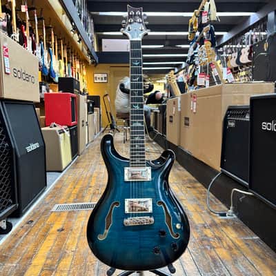 Paul Reed Smith SE Hollowbody II Piezo Electric Guitar Early 2020s Peacock Blue w/Hard Case image 4