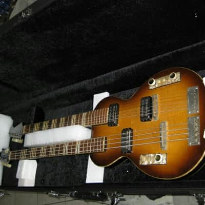 Hofner 191 (I) Doubleneck 1962 Honeyburst Brown Shaded image 5