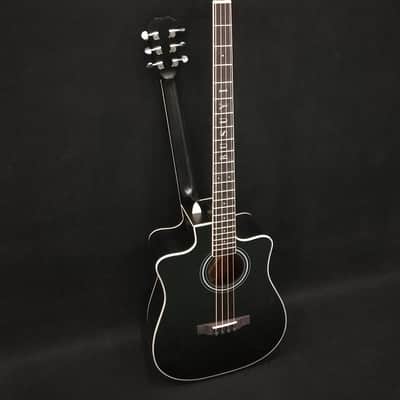 Busuyi Guitar 4 String Bass 6 String Lead Acoustic, Travel Acoustic Guitar with Hard Case image 4