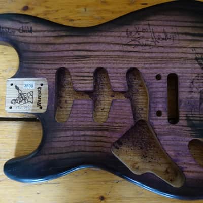 Warmoth Swamp Ash stratocaster body guitar left handed Jimi Hendrix design by Pistols Crown 2021 image 1