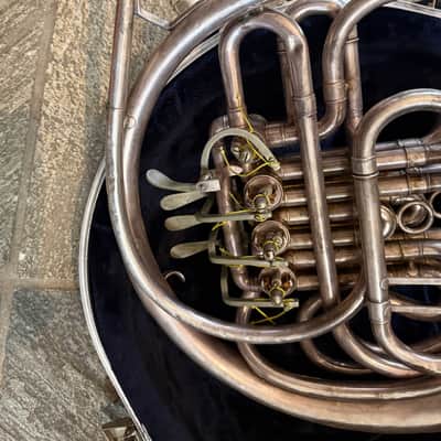 C. G. Conn Silver 6D Double French horn. Made in USA image 10