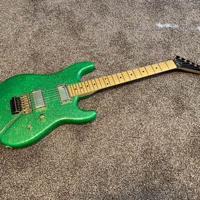 Chandler SuperStrat  80’s Candy Green Sparkle image 3
