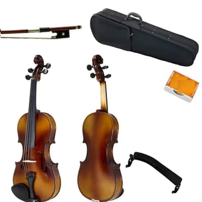 1/4 Solid Wood Violin w Case One Bow Rosin Tuner image 1