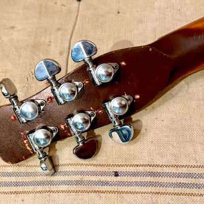 ~1959 Silvertone-Danelectro U-1 Model 1300 Brown Faux Wood Grain image 13