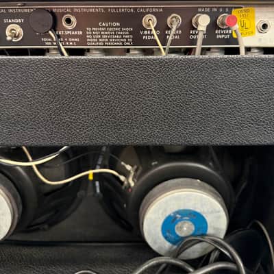 Fender 1975 Twin Reverb 2x12 Combo with Footswitch & Cover - Pre Owned *Pickup Only* image 12