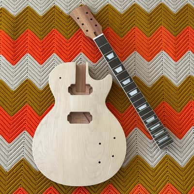 Solid Body Guitar Kit - Maple Cap Mahogany Body and Neck! - image 1