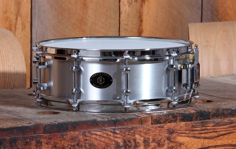 Noble & Cooley *Pre-Order* Alloy Classic 4.75x14" Cast Aluminum Snare Drum Raw Finish Chrome Hardware | Made in the USA | Special Order | Authorized Dealer image 1