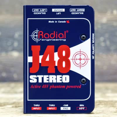 Radial Engineering J48 Stereo DI 2-Channel Phantom Powered Active Direct Box image 1