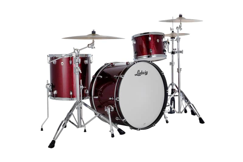 Ludwig NeuSonic Merlot Super Sparkle Pro Beat Drums 14x24_16x16_9x13 3pc Shell Pack | NEW | Authorized Dealer image 1