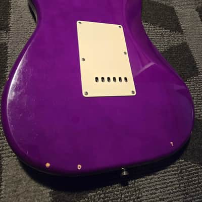 **UPGRADED** Squier Stratocaster 2000s w/ Hoxey Aluminum neck - Purple image 5