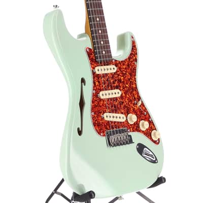 Fender Certified Pre-Owned American Professional II Stratocaster Thinline, Rosewood Fingerboard, Transparent Surf Green (P1) (23351) image 3