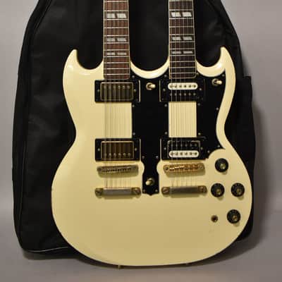 1978 Ibanez 2402DX (2402WH) Double-Neck Fujigen Lawsuit MIJ White w/Gig Bag image 1