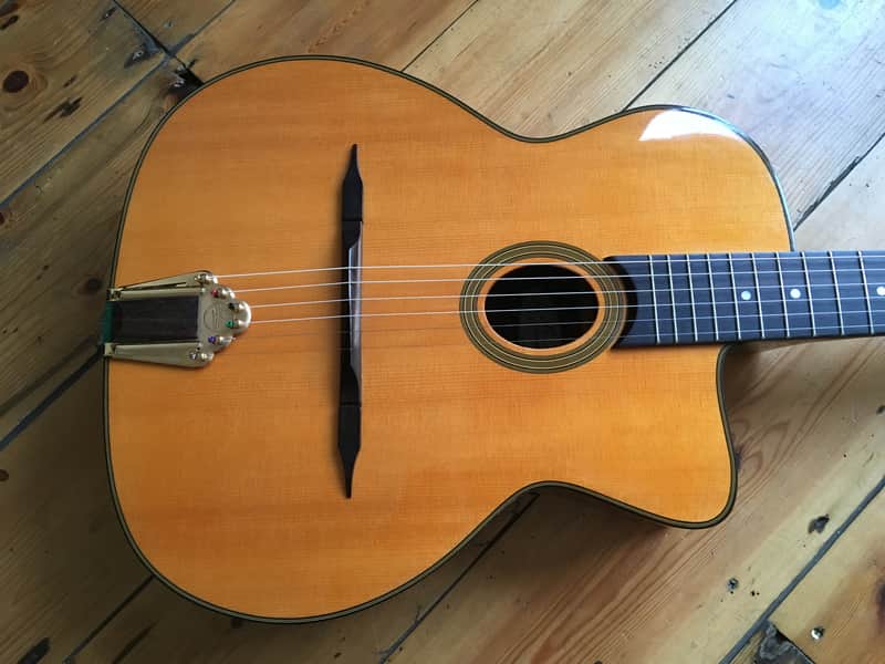 Aria MM-20 Maccaferri Gypsy Jazz Manouche Acoustic Guitar Oval Soundhole 2010s Natural image 1